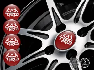 Toyota TRD Radplaketten Logo Stilvolles Epoxy-Dome